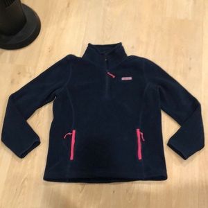 Vineyard Vines Navy Fleece 1/4 Zip Size L